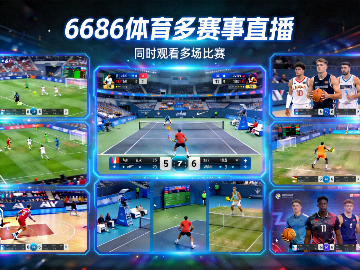 6686体育多赛事直播墙展示 - 多个小窗口同时播放不同体育比赛